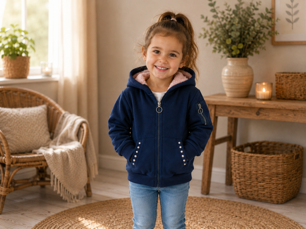 Vest Smile Girl blauw
