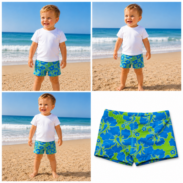Zwembroek Boxer Just Beach Seagul Blue
