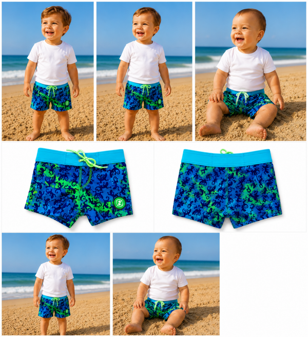 Zwembroek Boxer Zee&Zo Kane Salamander Blue