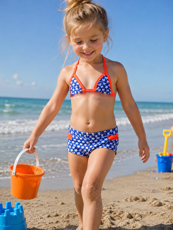 Bikini Far Out Witte sterren met short