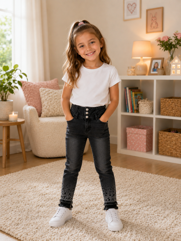 Broek Jeans Sweet Junior zwart