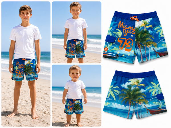 Zwembroek short Zee&Zo Willow Miami Beach maat 92