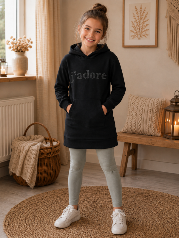 Jurk Hoodiejurk New Collection zwart
