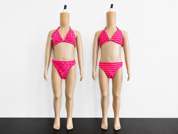 Bikini Zee & Zo Reversible Roze Streep/Stip Maat 164 NIEUW