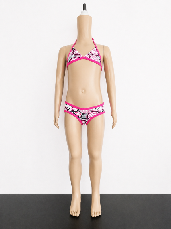 Bikini Just Beach hartjes en sterren pink maat 92