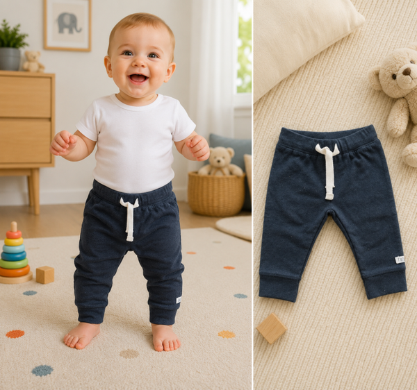 Broek Noppies Baby Joggingbroek Dark Grey Melange (Antraciet) maat 56