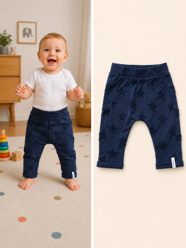 Broek Noppies Baby Avenal donkerblauw maat 56