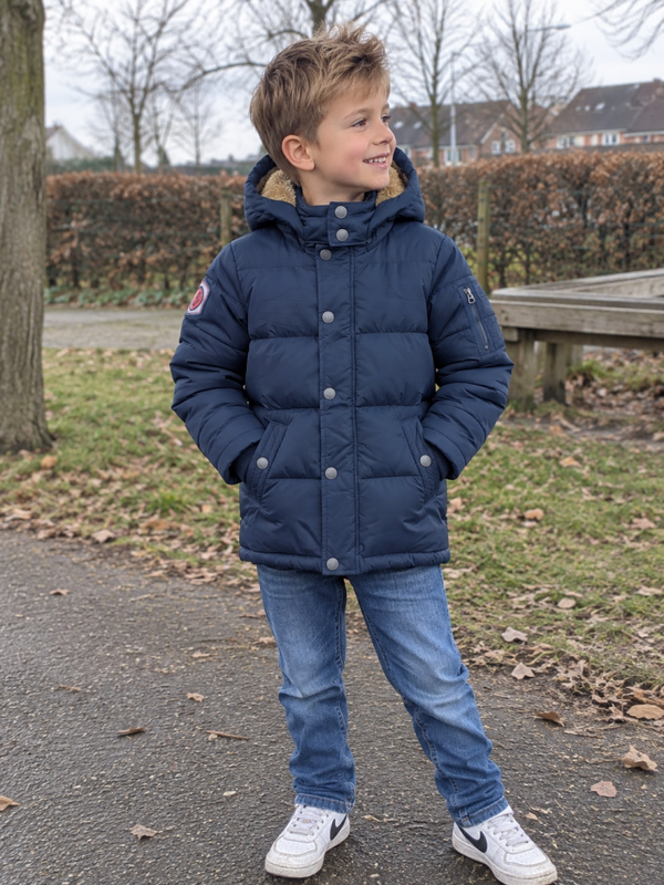 Winterjas FarOUT donkerblauw maat 116-122
