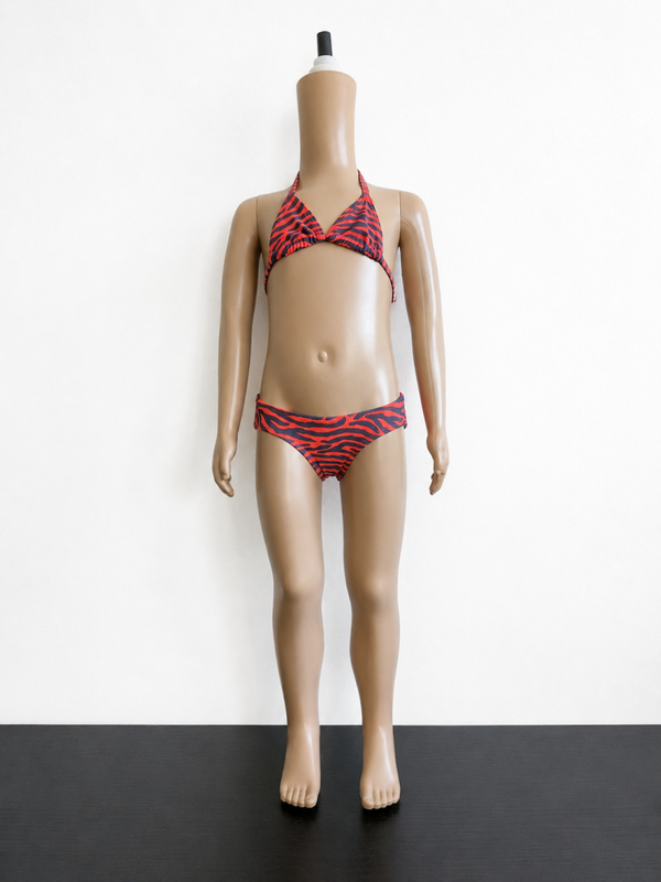 Bikini Just Beach Zebra Koraal maat 104 NIEUW