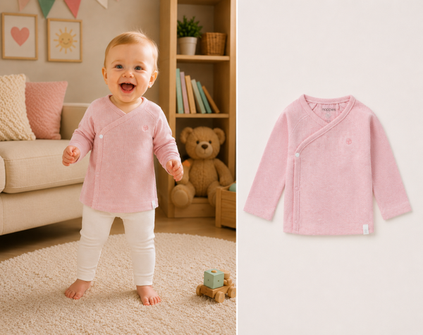 Overslagtruitje Noppies Tee Roze maat 62