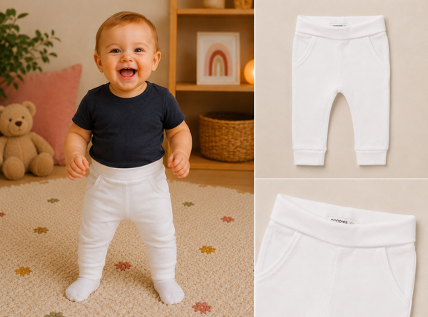 Broek Noppies Humpie White maat 74