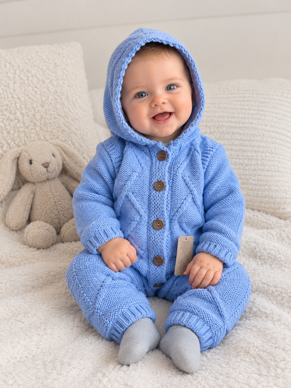 Boxpakje Caramini Knitwear gevoerd blauw