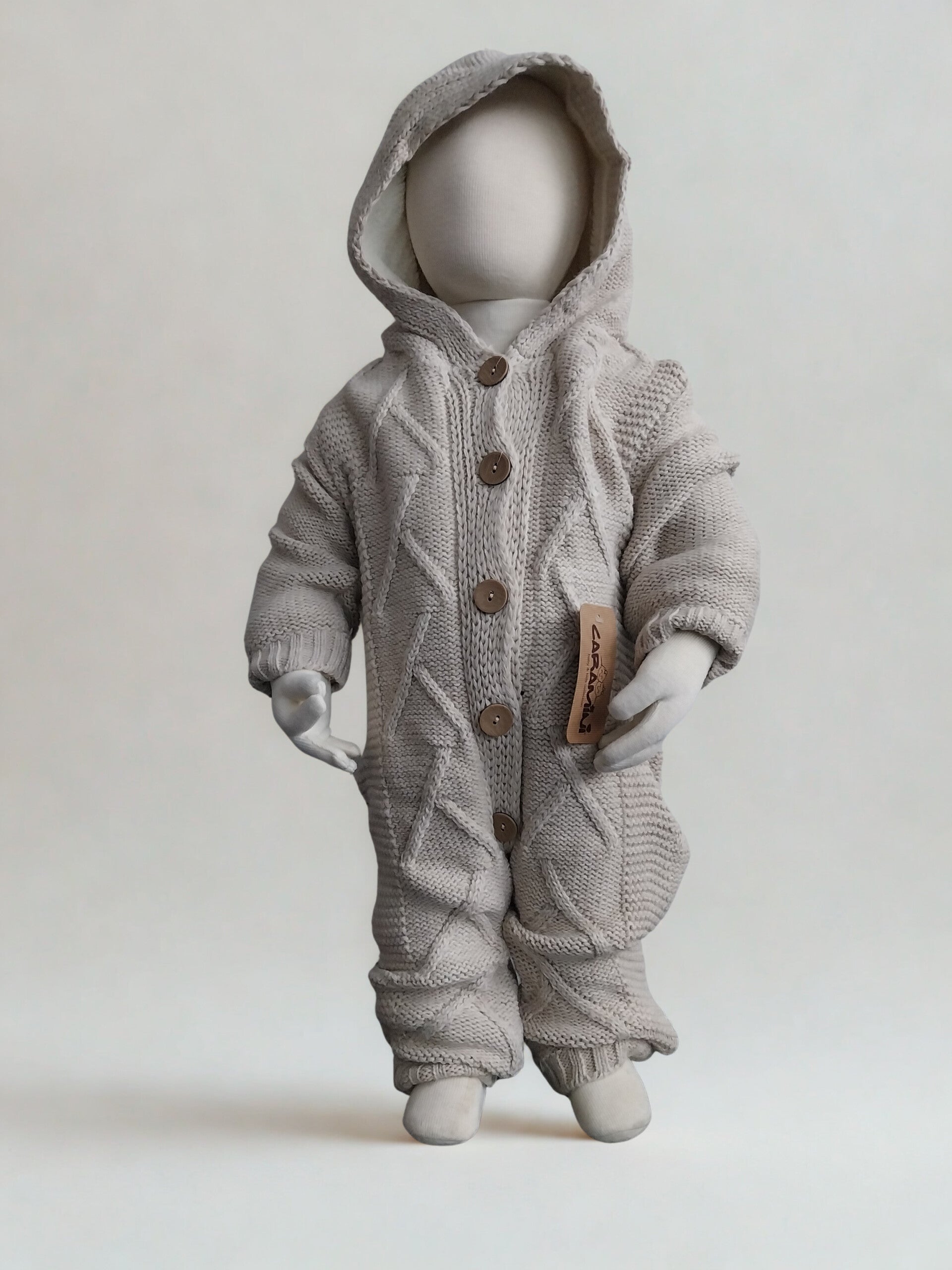 Boxpakje Caramini Knitwear gevoerd beige nr. 1