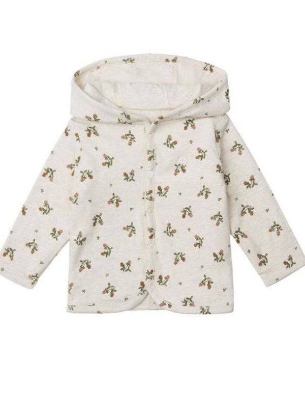 Vest Noppies Niederau reversible ecru/groen/bruin maat 68