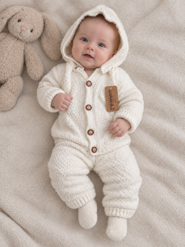 Boxpakje Caramini knitwear gevoerd creme nr. 1