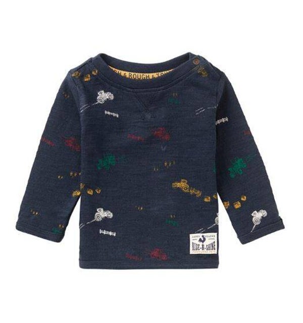 Noppies Longsleeve Rietbron Dark Sapphire maat 56 NIEUW
