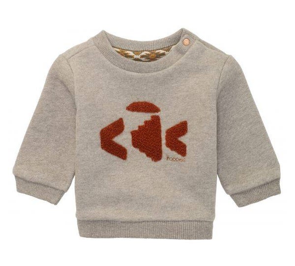 Trui Noppies Ruvo Brown Melange maat 56 NIEUW