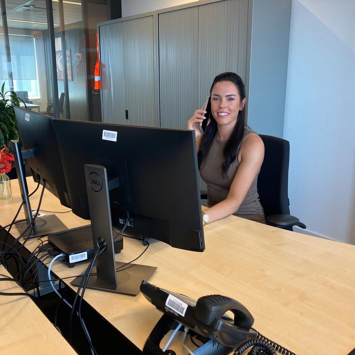 Virtueel assistent Fallon werkplek