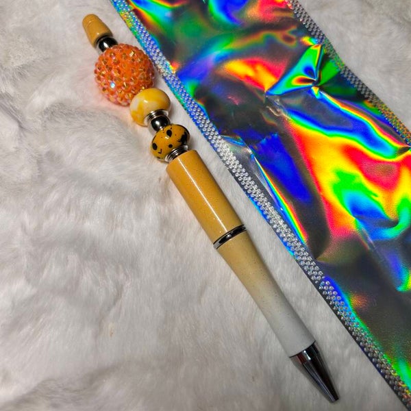 Sunset Sparkle – handgemaakte pen in warme tinten