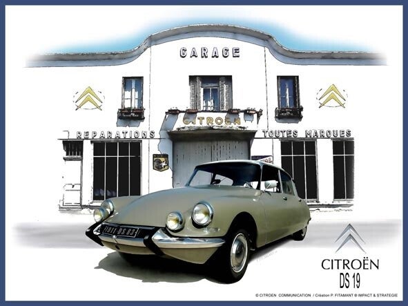 METAL SIGN 30X20CM CITROÊN DS