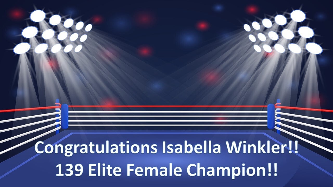 CONGRATULATIONS TO ISABELLA WINKLER 139 ELITE FEMALE CHAMPION! USIBA