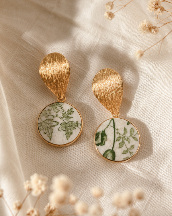 Boucles Clothilde — faïence de Sarreguemines Liserons