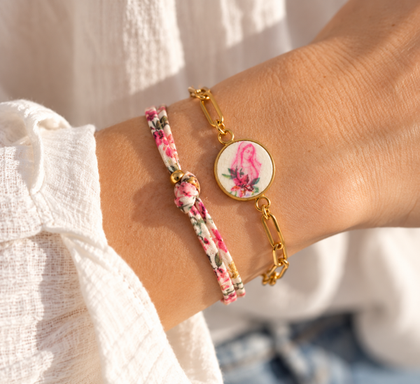 Bracelet Madone Pop – Rose fleuri