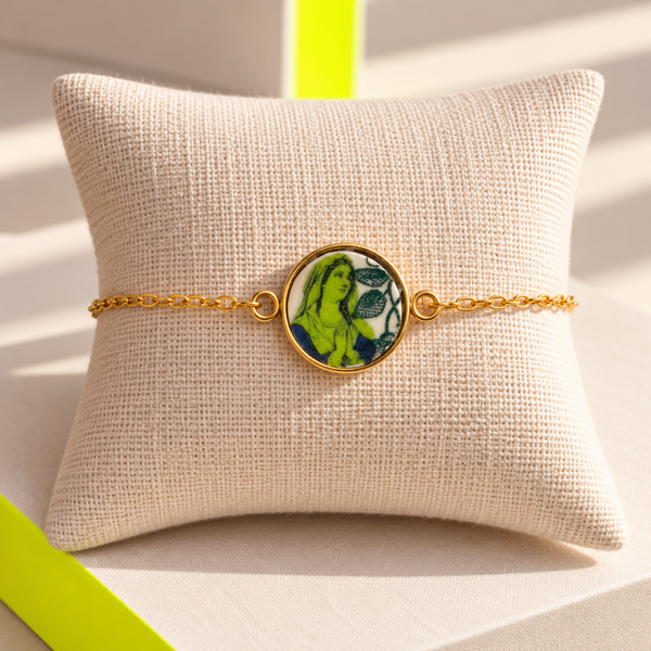 Bracelet Madone Pop – Vert fluo & vert profond