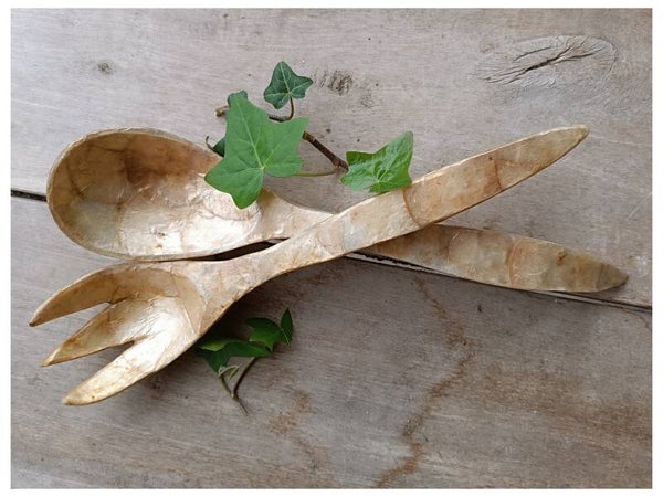 Couverts à salade en nacre