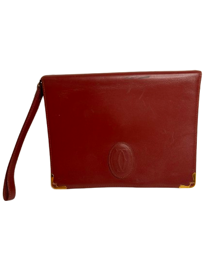 Cartier Pochette Dragonne vintage bordeaux - Les Must de Cartier