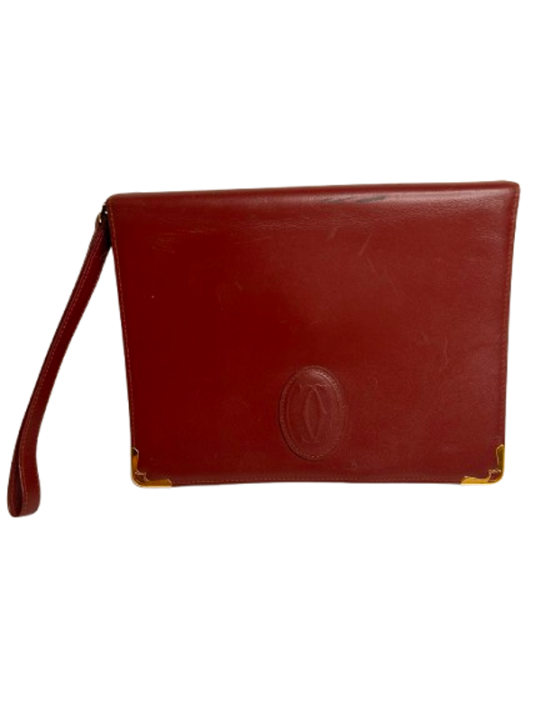 Cartier Pochette Dragonne vintage bordeaux - Les Must de Cartier