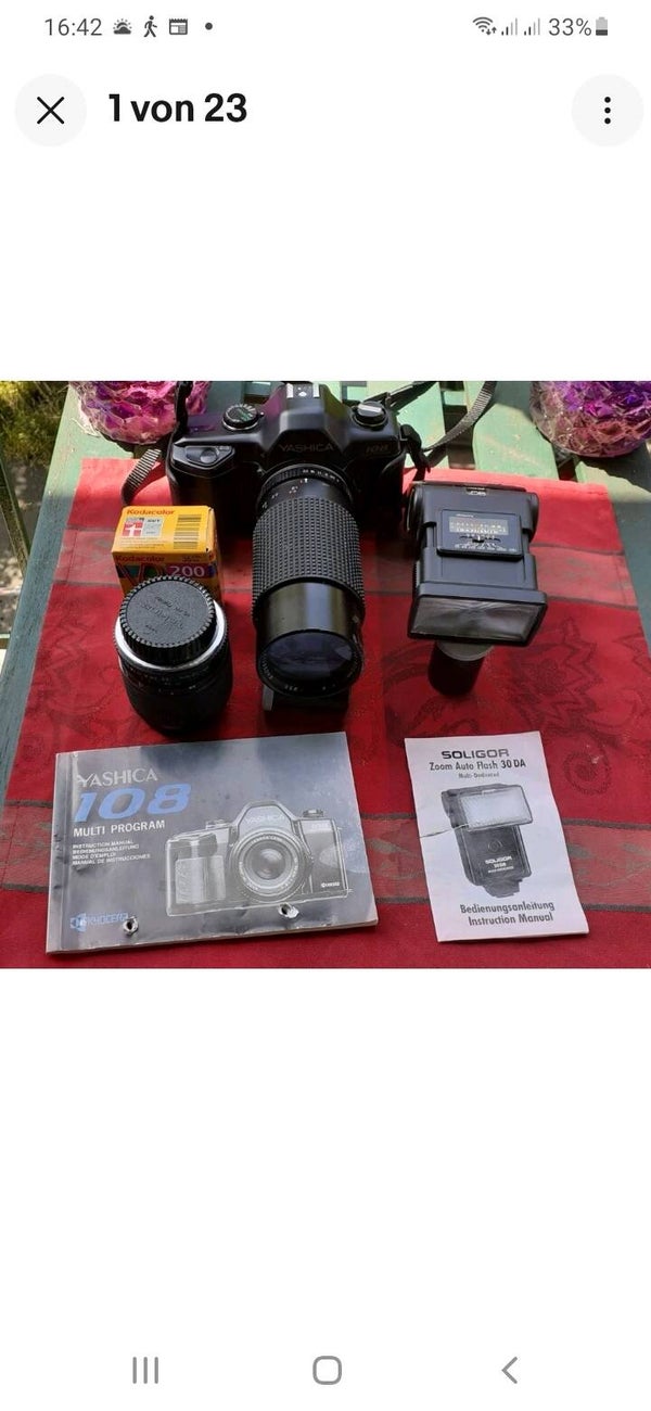 Yashica 108 Multi Programm + Yashica  Lens MC Zoom 35-70 mm Kamera Analog 35 mm Film
