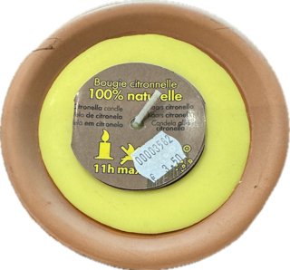 Bougie citronnelle 100% naturelle - Référence 00003582