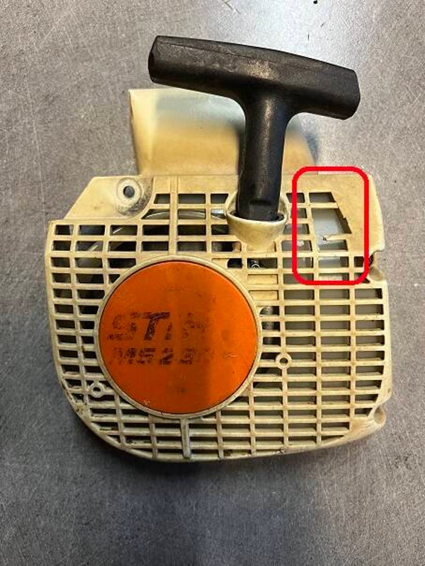 Carter de ventilateur avec lanceur occasion origine STIHL MS230 - 023 - Référence  1123-080 2104 / 1123-080-2104 / 1123 080 2104 / 11230802104