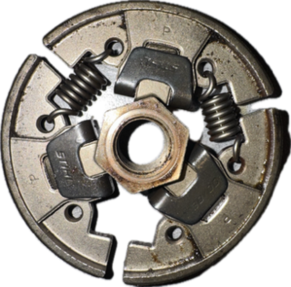 Embrayage occasion origine STIHL MS170 -  Vendu avec 3 ressorts neufs - Référence 1123-160 2050 / 1123 160 2050 / 1123-160-2050 / 11231602050