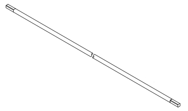 Arbre d'entrainement Occasion origine STIHL - FS120 - FS120R - FS200 - FS200R - FS250 - FS250R - Référence 4137-711 3200 / 4137 711 3200 / 4137-711-3200 / 41377113200