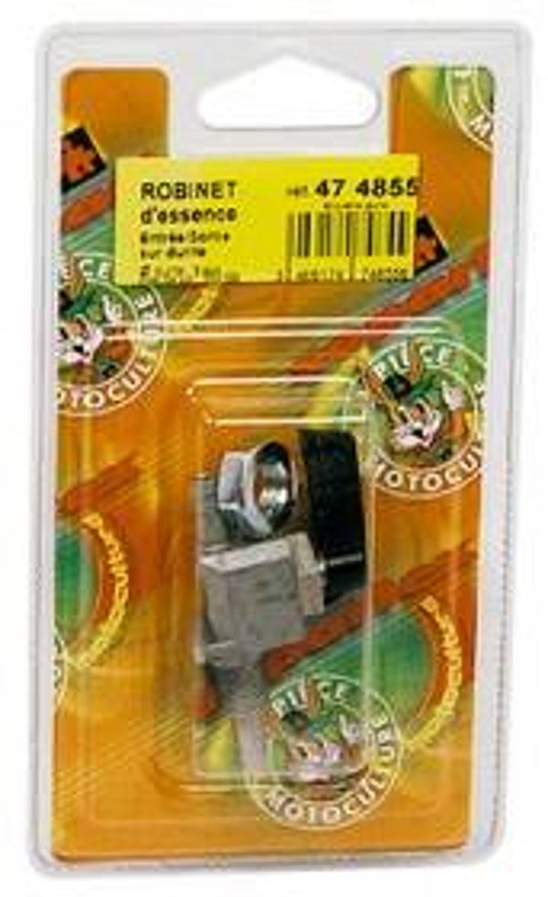 Blister Robinet essence Entrée  / Sortie - Diamètre durite : 5mm - Référence 474855