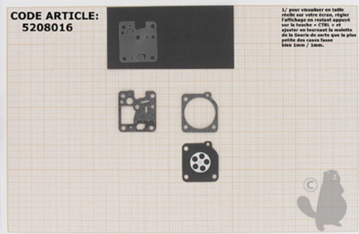 kit Membrane Adaptable ZAMA GND52 - GND-52 - STIHL - Référence 18-133 / 5208016