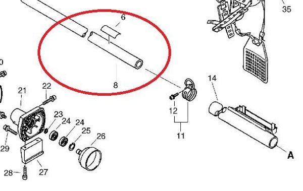 Tube Origine Echo - Shindaïwa CLS5800 / CLS4610 - Référence 61020647531