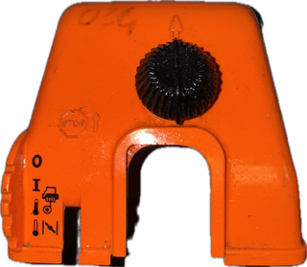 Couvercle de carter de carburateur occasion origine STIHL 024 - Réf sur carter 1121-141 1000 - Référence 1121-140 1901 / 1121 140 1901 / 1121-140-1901 / 11211401901