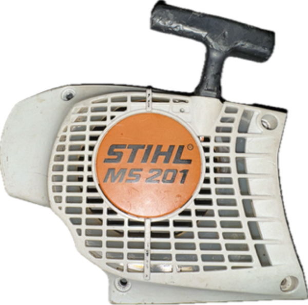 Carter de ventilateur avec lanceur occasion origine STIHL MS201 C-M - Référence  1145-080 2100 / 1145 080 2100 / 1145-080-2100 / 11450802100