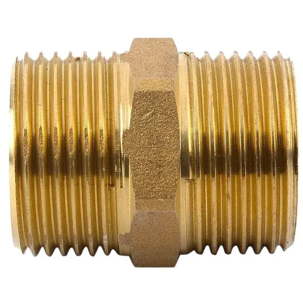 Mamelon laiton égal mâle mâle à visser Ø 1/2" (15/21)