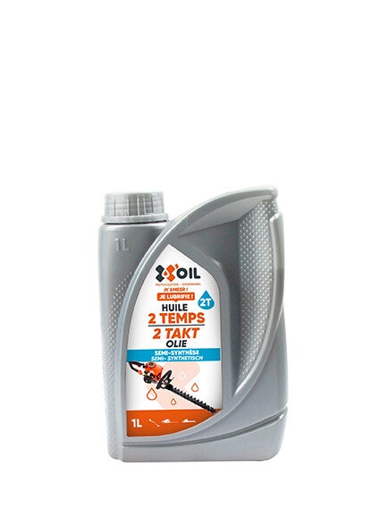 Huile 2 temps semi synthèse 1 Litre - X'OIL - Référence 8102321