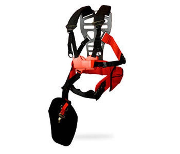 Harnais de débroussaillage professionel TECOMEC avec rembourrage et poche porte outils. 3 systèmes de libération rapide: de la débroussailleuse à dos, du harnais et de la ceinture - Référence Tecomec 51509002 - Réf: 9102529