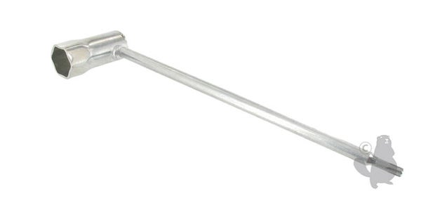Clé à bougie d'allumage type STIHL avec embout Torx de 27. Dimensions: 19mm. - Référence  9302498