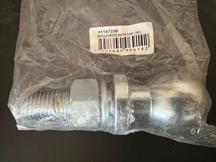 Rotule d'attelage droite - Rotule Ø 50 mm - Référence 38-31157230 - 3831157230
