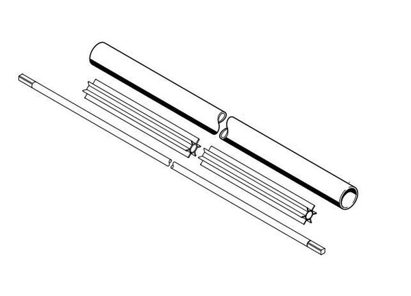 Arbre d'entrainement + Tube de transmission Occasion origine STIHL - Référence 4128-711 3200 / 4128-710 7104