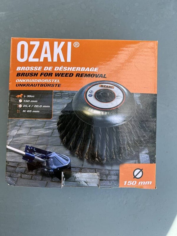 Tête brosse métallique pour débroussailleuse Ozaki 150 MM X 25,4/20 MM X H 65 MM - Référence 1610299