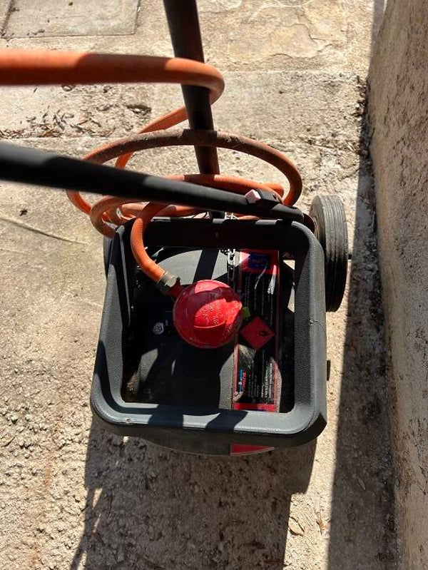 Brûleur de mauvaises herbes - Kit complet avec chariot porte-bouteille de gaz