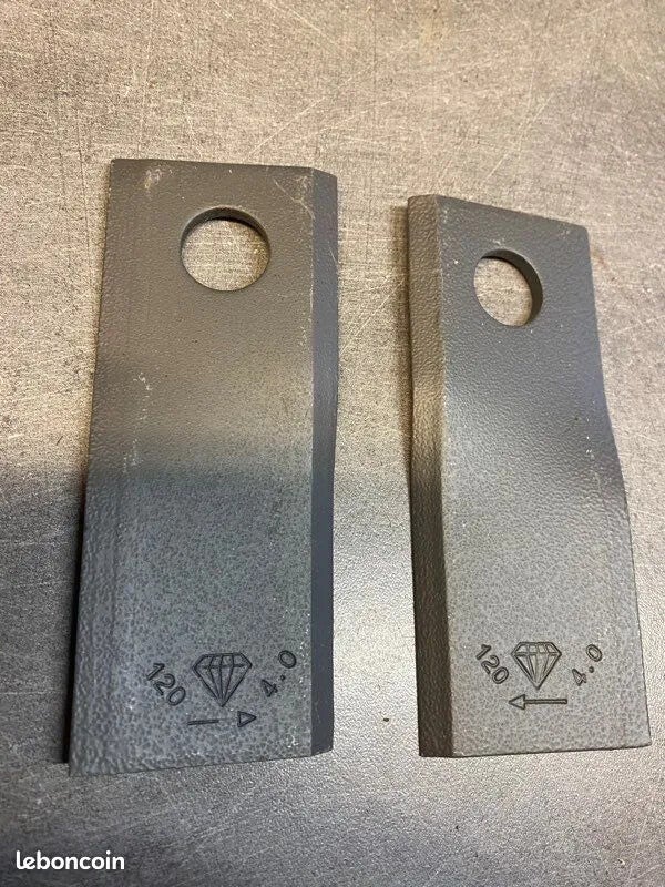 Lot de 6 Paires de couteaux Vicon d’origine droit et gauche vrillé se monte sur Vicon mesure :120x48,5x4 mm référence origine - Référence 90258700D-90258699G